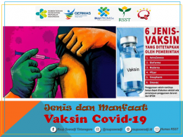 Jenis dan Manfaat Vaksin COVID-19